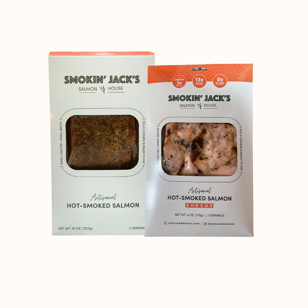 Hot-Smoked Salmon BUNDLE PACKAGE (1 SHRED/1 Filet)